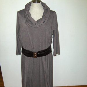 Midnight Velvet 20 W Cowl Neck Dress Womens Gray